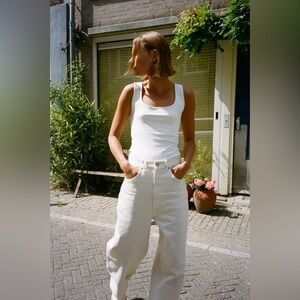 Zara Wide Strap Polyamide Top